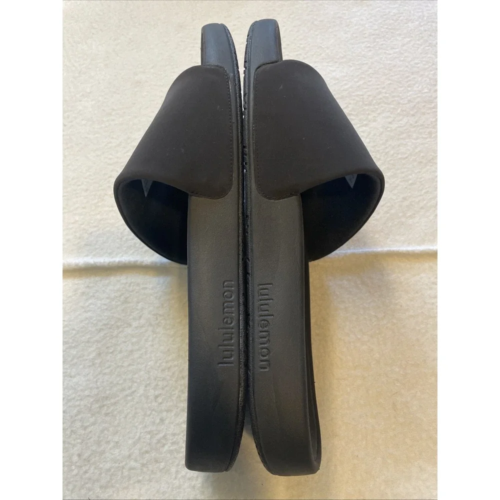 Lululemon Restfeel Slides Mens 12 Black Slip On Beach Gym Shower Resort Sandals
